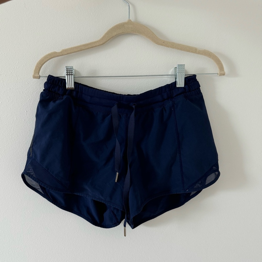 Navy Blue Lulu Lemon Hotty Hot Shorts